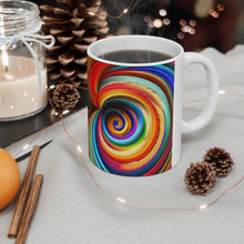 Load image into Gallery viewer, Bright Rainbow Swirls in Motion #1 Mug 11oz mug AI-Generated Artwork