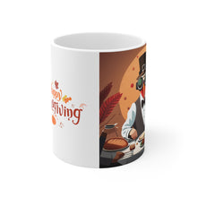 Load image into Gallery viewer, Happy Thanksgiving Moonlight Turkey All Dressed up and Nowhere to Go Ceramic Mug 11oz Coffee Mug