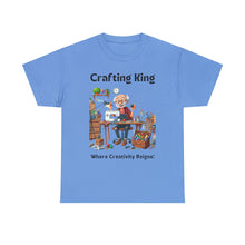 Load image into Gallery viewer, Crafting King: Where Creativity Reigns, Grandpa 100% Cotton Classic Fit T-shirt
