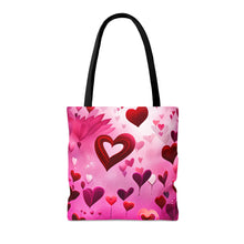Load image into Gallery viewer, Sky Full of Love the Pink Heart Series #1 Tote Bag AI Artwork 100% Polyester