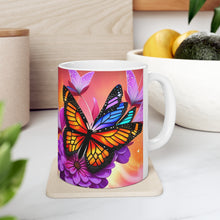 Load image into Gallery viewer, Colorful Monarch Butterflies #3 Mug 11oz mug AI-Generated Artwork