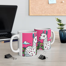 Load image into Gallery viewer, Good Vibes Cute Llama Funny #9 Ceramic 11oz Mug AI-Generated Artwork