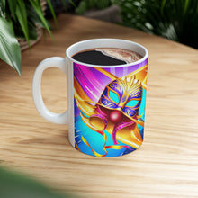 Load image into Gallery viewer, Mardi Gras Mask Ribbon #4 Mug AI-Generated Artwork 11oz mug