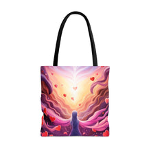 Load image into Gallery viewer, Angelic Angel Love the Pink Heart Series Tote Bag AI Artwork 100% Polyester #12