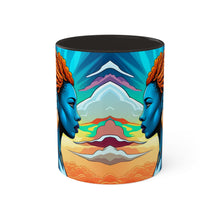 Load image into Gallery viewer, Colors of Africa Pop Art Colorful #8 AI 11oz Black Accent Coffee Mug