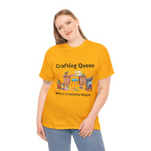 Load image into Gallery viewer, Crafting Queen: Where Creativity Reigns, Craft Room 100% Cotton Classic T-shirt