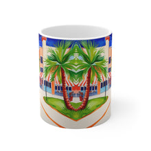 Load image into Gallery viewer, At the Cafe Miami Beach #29 Mug 11oz mug AI-Generated Artwork
