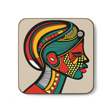 Load image into Gallery viewer, Colorful #14 Colors of Africa Hardboard Back AI-Enhanced Beverage Coasters
