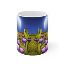Load image into Gallery viewer, Lunar Moon Scene Toadstools and Lillies #8 Mug 11oz mug AI-Generated Artwork
