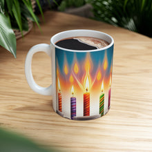 Load image into Gallery viewer, Happy Birthday Candles #11 Ceramic 11oz Mug AI-Generated Artwork