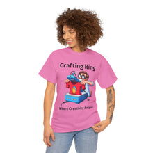 Load image into Gallery viewer, Frustrated Crafting King: Where Creativity Reigns, T-Shirt Heat Press Cotton