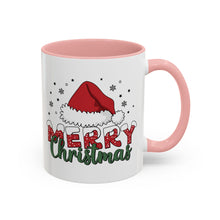 Load image into Gallery viewer, Mug - Merry Christmas Santa Hat Accent Coffee Mug (11, 15oz)
