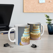 Load image into Gallery viewer, Happy Birthday Wedding Cake Celebration #8 Ceramic 11oz mug AI-Generated Artwork
