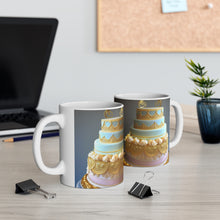 Load image into Gallery viewer, Happy Birthday Wedding Cake Celebration #8 Ceramic 11oz mug AI-Generated Artwork