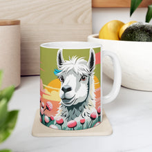 Load image into Gallery viewer, Good Vibes Cute Llama Funny #10 Ceramic 11oz Mug AI-Generated Artwork