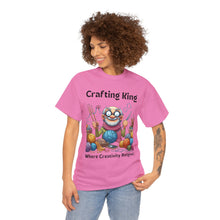 Load image into Gallery viewer, Crafting King: Where Creativity Reigns, Knitting 100% Cotton Classic T-shirt