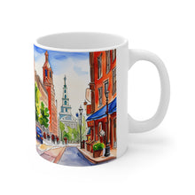 Load image into Gallery viewer, At the Cafe Philadelphia Liberty Bell #46 Mug 11oz mug AI-Generated Artwork