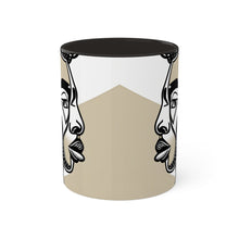 Load image into Gallery viewer, Colors of Africa Pop Art Colorful #4 AI 11oz Black Accent Coffee Mug