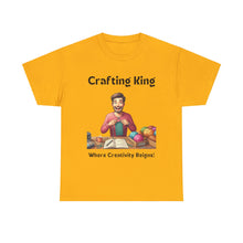 Load image into Gallery viewer, Crafting King: Where Creativity Reigns, Knitting 100% Cotton Classic T-shirt