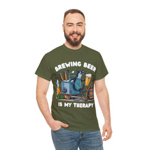 Load image into Gallery viewer, Beer Crafter Beer Brewing is my Therapy Brewing T-Shirt 100% Cotton Classic Fit