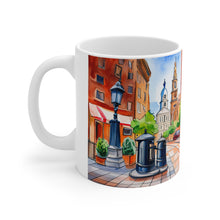 Load image into Gallery viewer, At the Cafe Philadelphia Liberty Bell #48 Mug 11oz mug AI-Generated Artwork