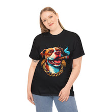 Load image into Gallery viewer, Muse Wearable The Dog Life Pitbull Cigar Gold Chain Unisex Crewneck T-Shirt