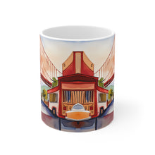 Load image into Gallery viewer, At the Cafe Golden Gate Bridge California #20 Mug 11oz mug AI-Generated Artwork