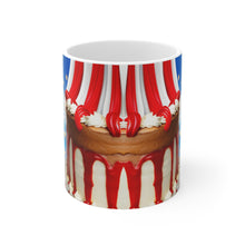 Load image into Gallery viewer, Happy 4th of July Cake Celebration #14 Ceramic 11oz Mug AI-Generated Artwork