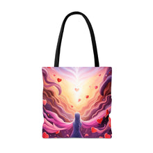 Load image into Gallery viewer, Angelic Angel Love the Pink Heart Series Tote Bag AI Artwork 100% Polyester #12