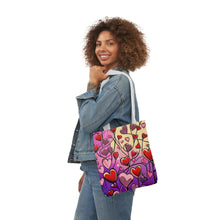 Load image into Gallery viewer, Pink Heart Series #17 Fashion Graphic Print Trendy 100% Polyester Canvas Tote Bag AI Image
