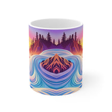 Load image into Gallery viewer, Pastel Sea-life Sunset #18 Ceramic Mug 11oz mug AI-Generated Artwork