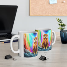 Load image into Gallery viewer, Beautiful Owl Standing in a Sea of Colors #12 Mug 11oz mug AI-Generated Artwork