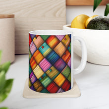 Load image into Gallery viewer, Old Fashion Quilted Yarn Pattern #4 Mug 11oz mug AI-Generated Artwork
