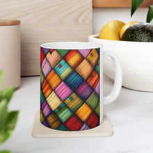 Load image into Gallery viewer, Old Fashion Quilted Yarn Pattern #4 Mug 11oz mug AI-Generated Artwork