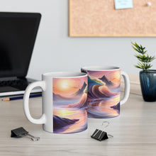 Load image into Gallery viewer, Pastel Sea-life Sunset #23 Ceramic Mug 11oz mug AI-Generated Artwork