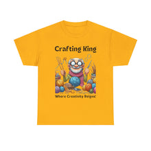 Load image into Gallery viewer, Crafting King: Where Creativity Reigns, Knitting 100% Cotton Classic T-shirt
