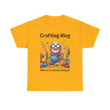 Load image into Gallery viewer, Crafting King: Where Creativity Reigns, Knitting 100% Cotton Classic T-shirt