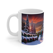 Load image into Gallery viewer, Winter Scene That time of Year caroling  #4 Mug 11oz mug AI-Generated Artwork