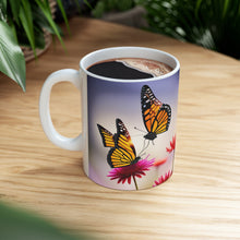 Load image into Gallery viewer, November Topaz Birth Month Colors Fairies & Butterflies #1 Mug 11oz AI Artwork