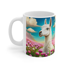 Load image into Gallery viewer, Good Vibes Cute Llama Funny #6 Ceramic 11oz Mug AI-Generated Artwork