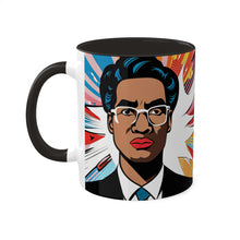 Load image into Gallery viewer, Colors of Africa Pop Art Black History Colorful #18 AI 11oz Black Accent Coffee Mug