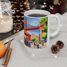 Load image into Gallery viewer, At the Cafe Golden Gate Bridge California #22 Mug 11oz mug AI-Generated Artwork