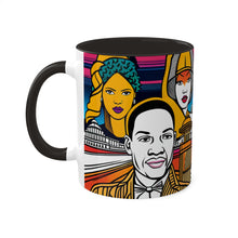 Load image into Gallery viewer, Colors of Africa Pop Art Black Colorful #23 AI 11oz Black Accent Coffee Mug