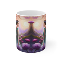 Load image into Gallery viewer, February Amethyst Birth Month Colors Fairies & Butterflies #2 Mug 11oz mug AI-Generated Artwork