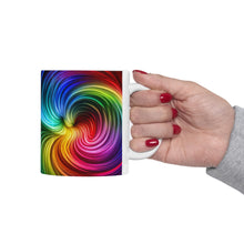 Load image into Gallery viewer, Bright Rainbow Swirls in Motion #5 Mug 11oz mug AI-Generated Artwork