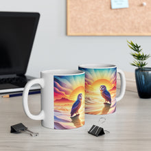 Load image into Gallery viewer, Beautiful Owl Standing in a Sea of Colors #4 Mug 11oz mug AI-Generated Artwork