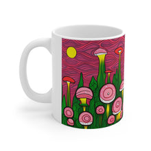 Load image into Gallery viewer, Lunar Moon Scene Toadstools and Lillies #7 Mug 11oz mug AI-Generated Artwork
