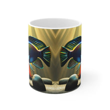 Load image into Gallery viewer, Single Blue & Gold Fish A Menagerie of Sea-life Mug 11oz mug AI-Generated Artwork