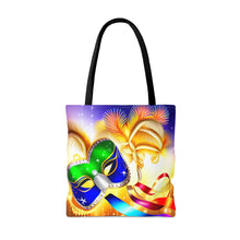 Load image into Gallery viewer, Mardi Gras Ribbon Mask #3 Tote Bag AI Artwork 100% Polyester