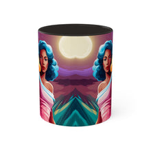 Load image into Gallery viewer, Colors of Africa Pop Art Colorful #6 AI 11oz Black Accent Coffee Mug